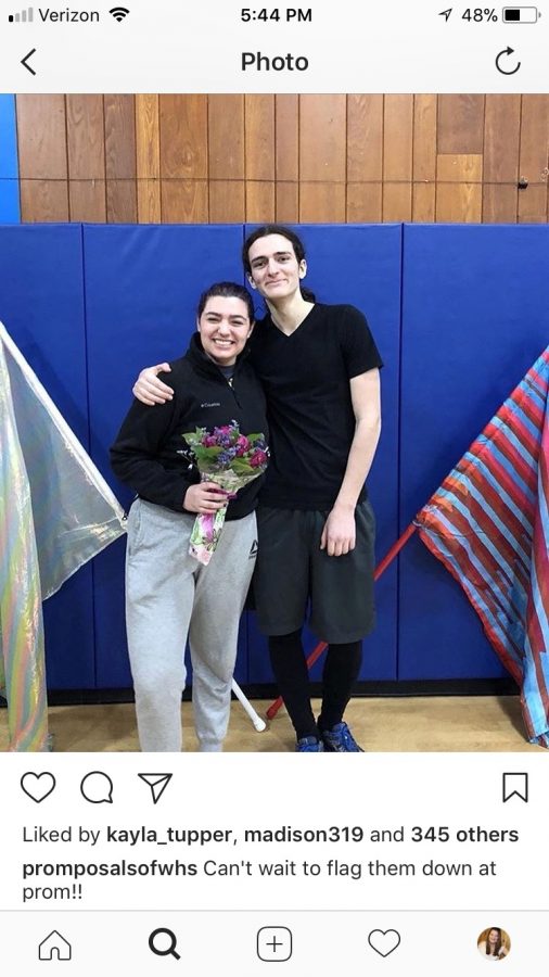 Anna Glueck and Robert Federico celebrate their promposal on Instagram