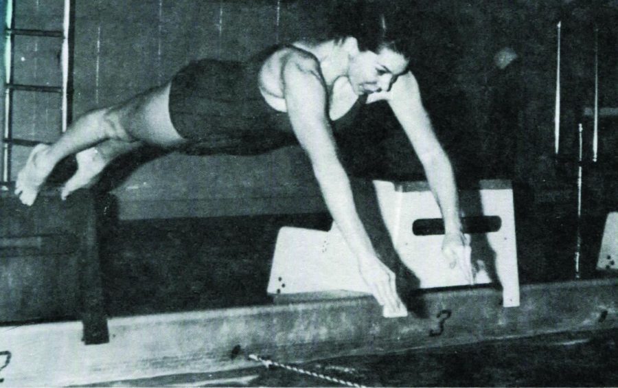 Condrillo practicing for her 1973 meet against Morristown.