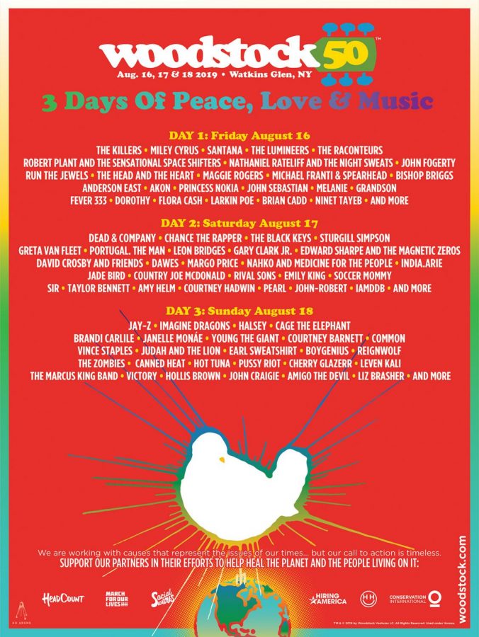 Woodstock 50 Lineup