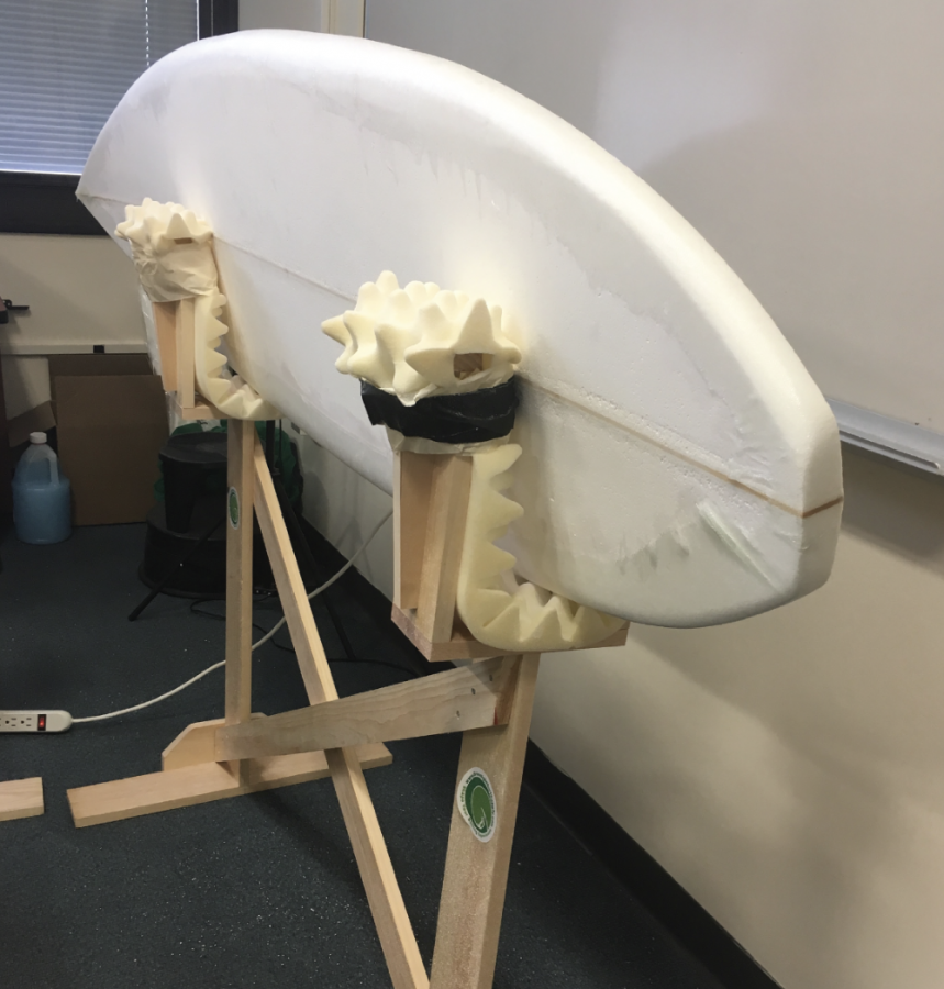 ASDC continues construction on handmade surfboard