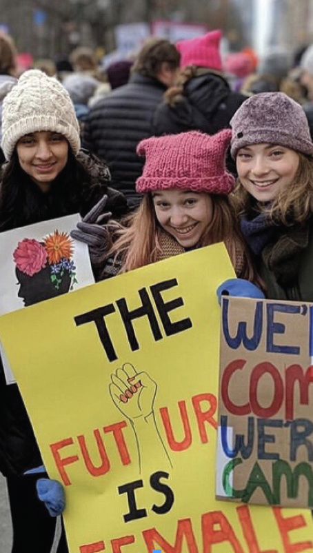 Kareena Gandhi and GLI members participating in the NYC Womens March
