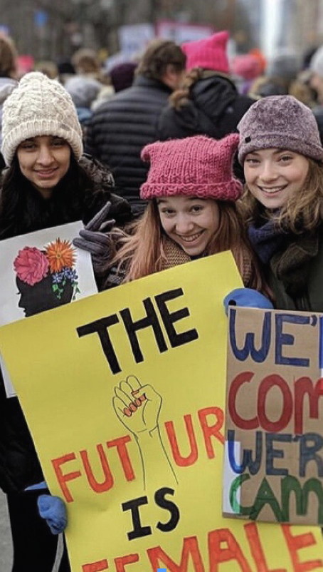 Kareena Gandhi and GLI members participating in the NYC Women's March