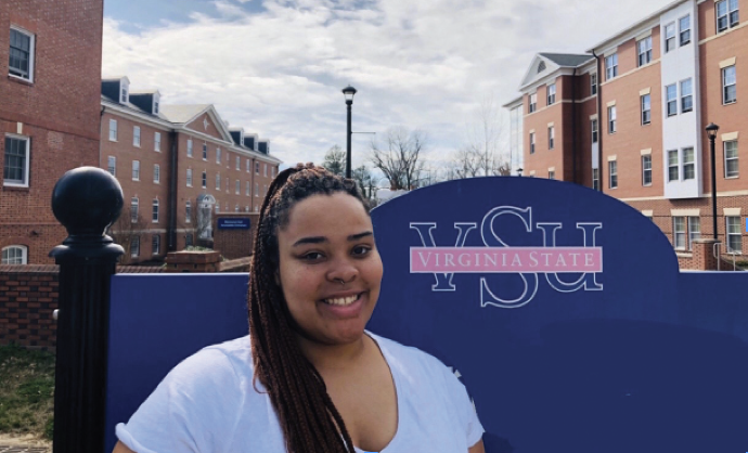 Alana Hammond ‘19 at Virginia State University
