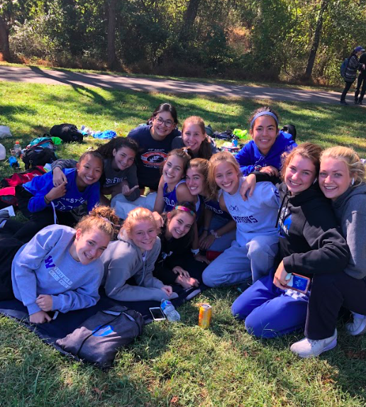 Girls cross country team at Holmdel Park