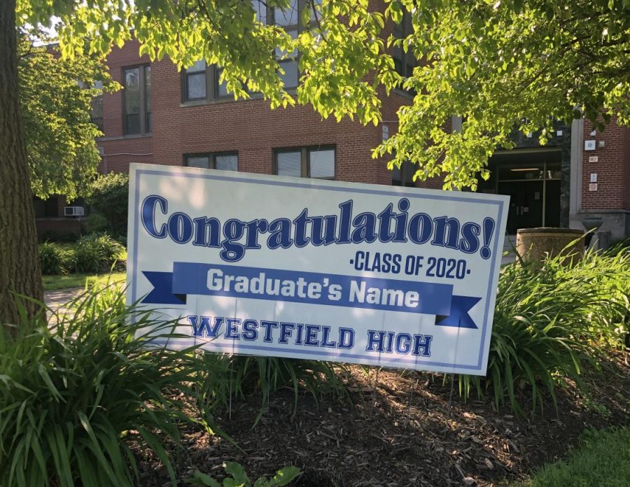 WHS class of 2020 graduation sign 