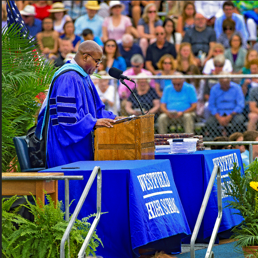 Dr.+Derrick+Nelson+speaking+at+WHS+Graduation+2018