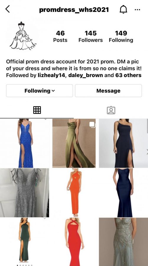 WHS prom dress Instagram account
