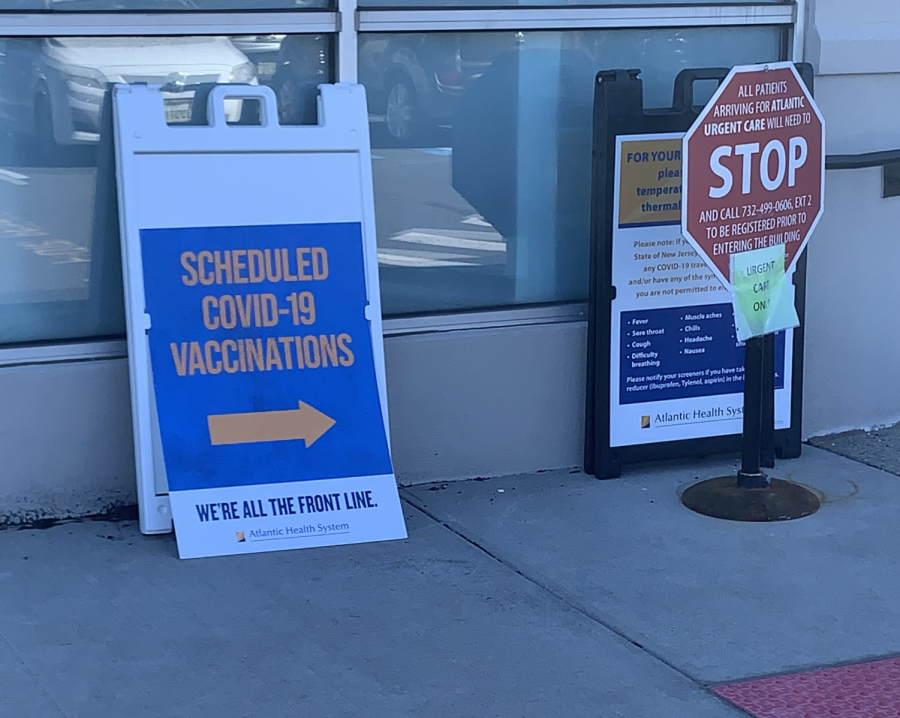 Vaccination site at Atlantic Health in Clark, N.J.