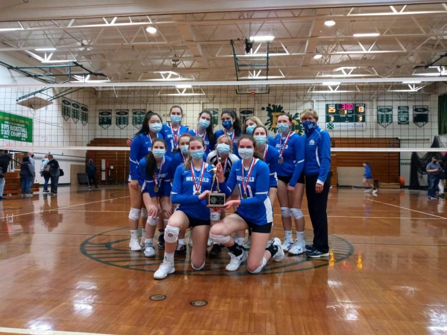 WHS Girls Varsity Volleyball team after winning Union County Championship