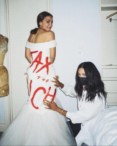 Alexandria Ocasio-Cortez gets ready for Met Gala with designer Aurora James
