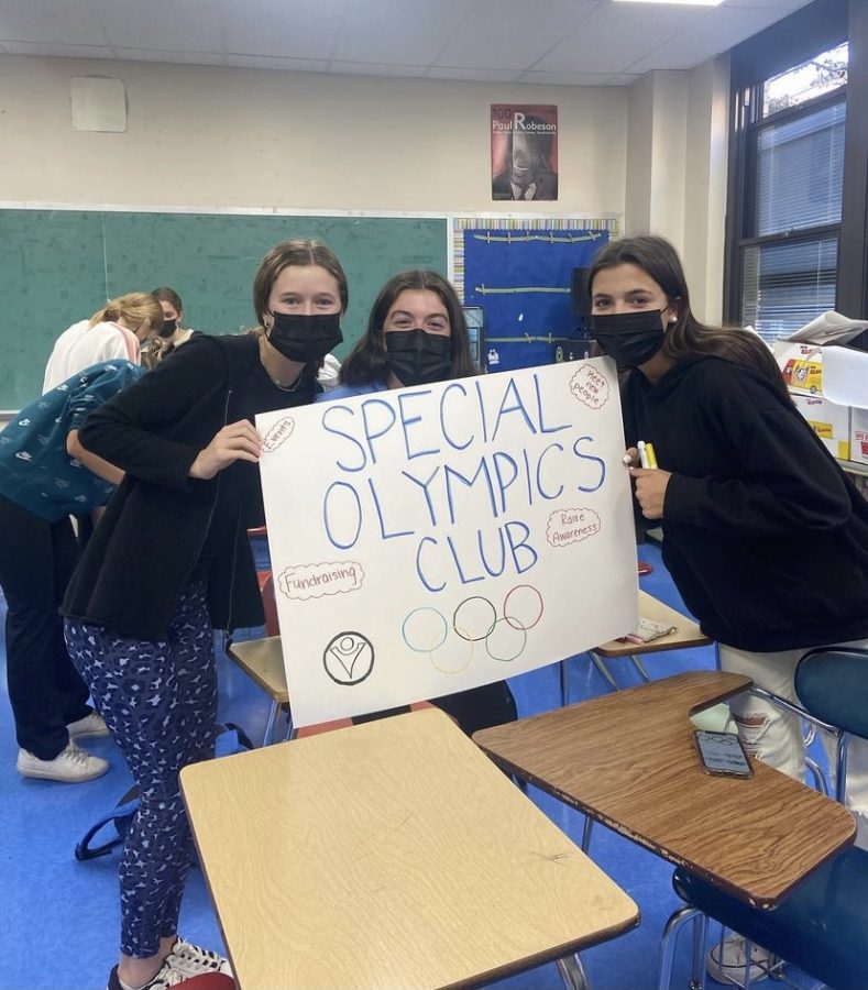 Members of the Special Olympics Club before the pep rally in November.