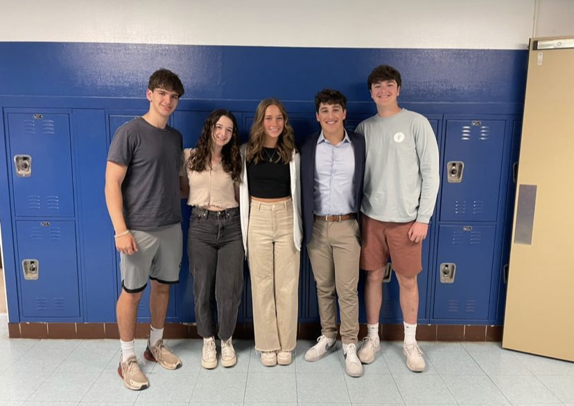 SGA Executive Board 2022-2023: Casey Isser, Brooke Horowitz, Kaitlynn Czarnecki, Pat Lanza and Jared Goldman (left to right)