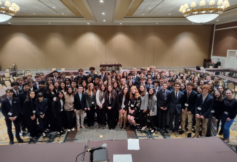 The Westfield delegation at the 2023 YMCA Model United Nations
conference