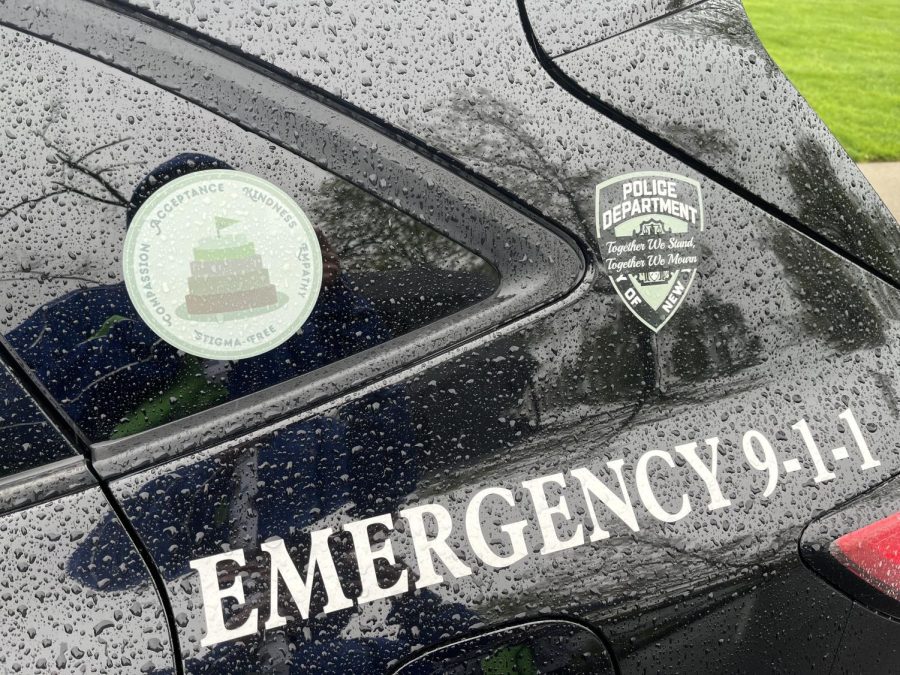 Westfield Police Department shows support for the CAKE initiative with stickers