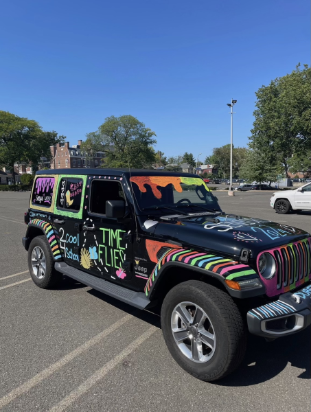 Seniors decorate their cars to celebrate the first day of school
