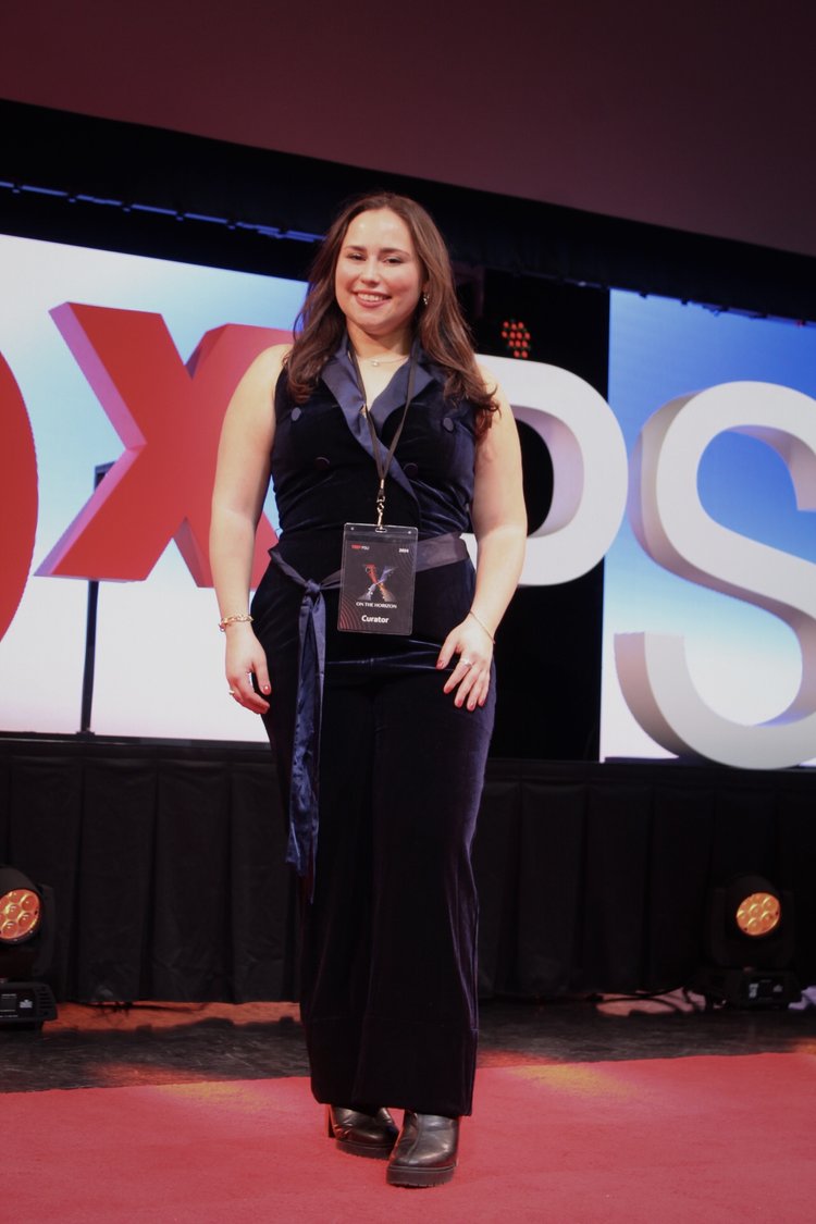 Abby Jarecki posing at 
TEDxPSU event 