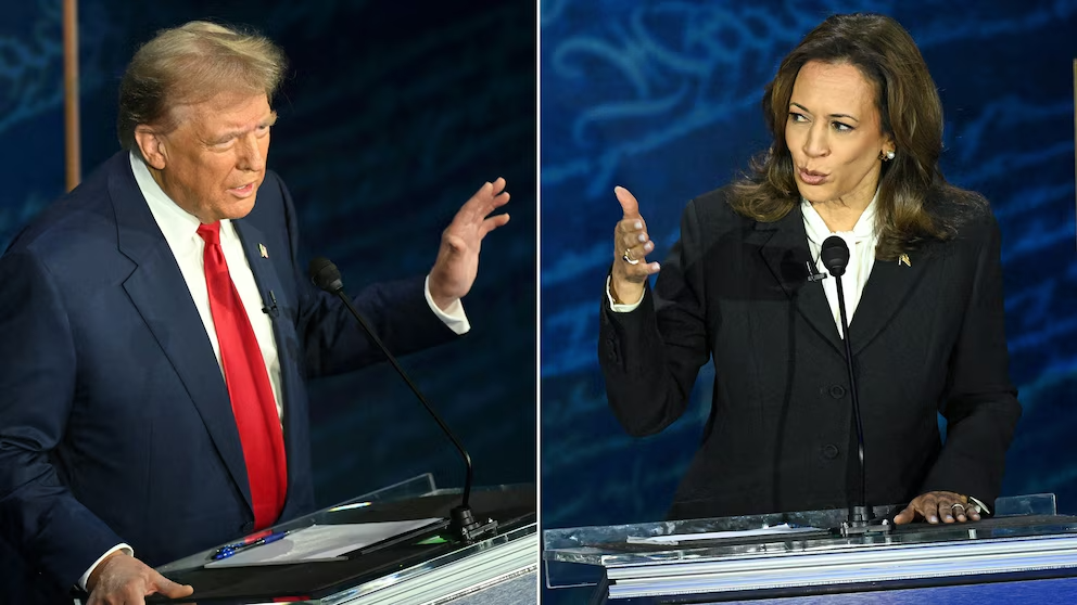 Trump and Harris at the Sept. 10 debate