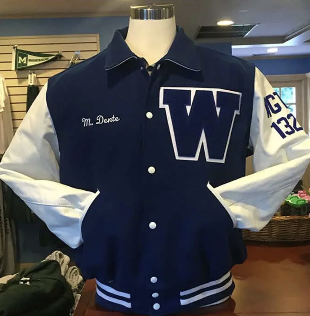 Model of WHS varsity jacket
