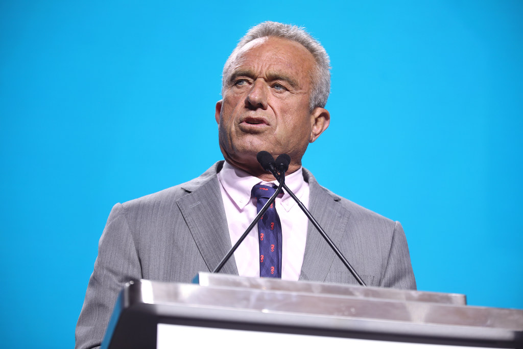 Robert F. Kennedy, Jr. speaking with attendees in 2024 in Las Vegas, NV