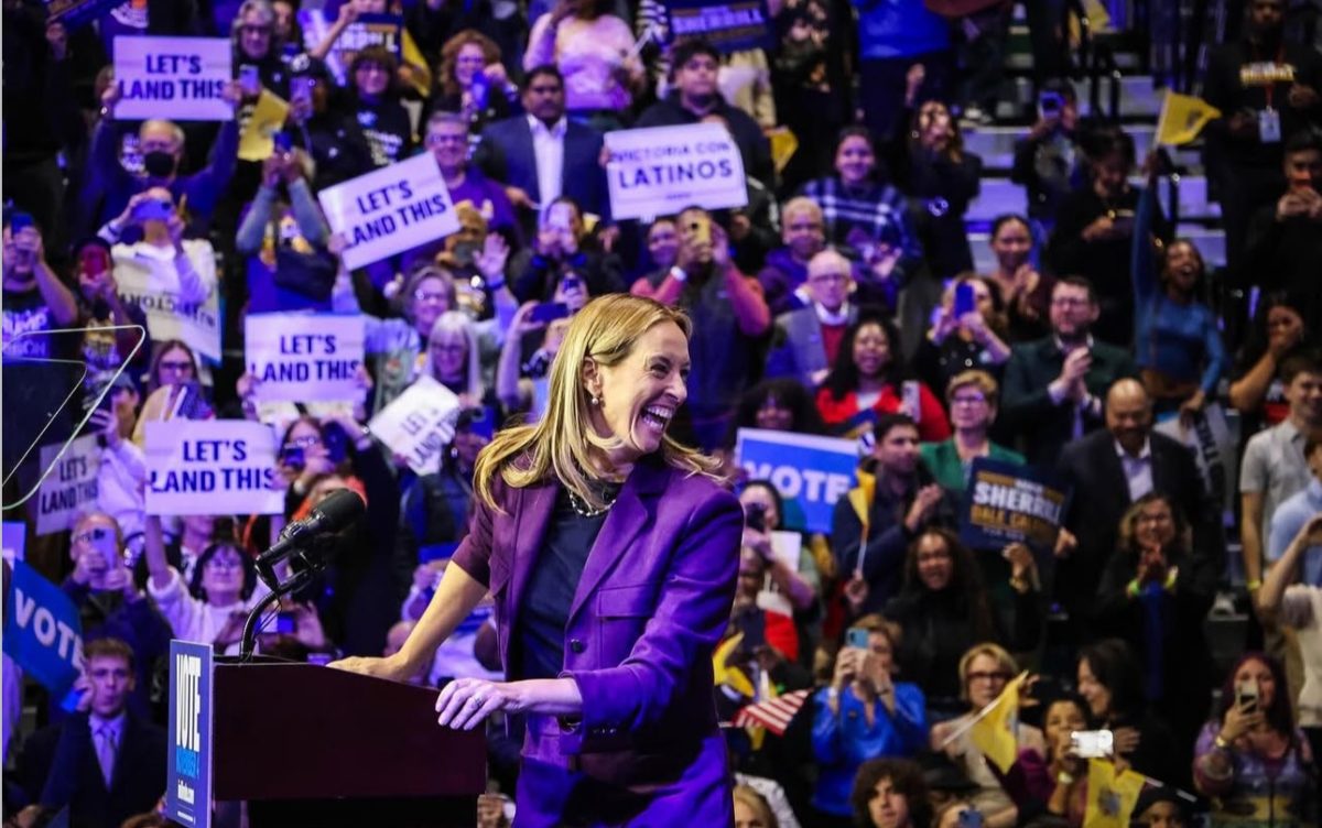 Governor-elect Mikie Sherrill celebrating victory