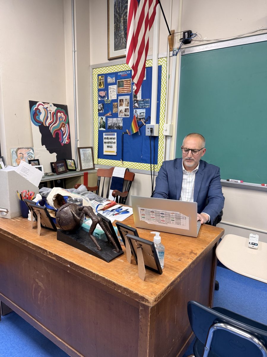 English Teacher John Cheddar’s last few days at his desk 